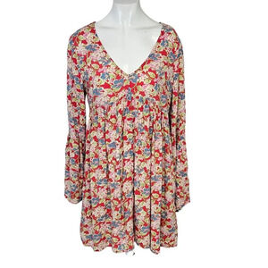 Denim & Supply Ralph Lauren Babydoll FLoral Tunic Mini Dress  Size Small